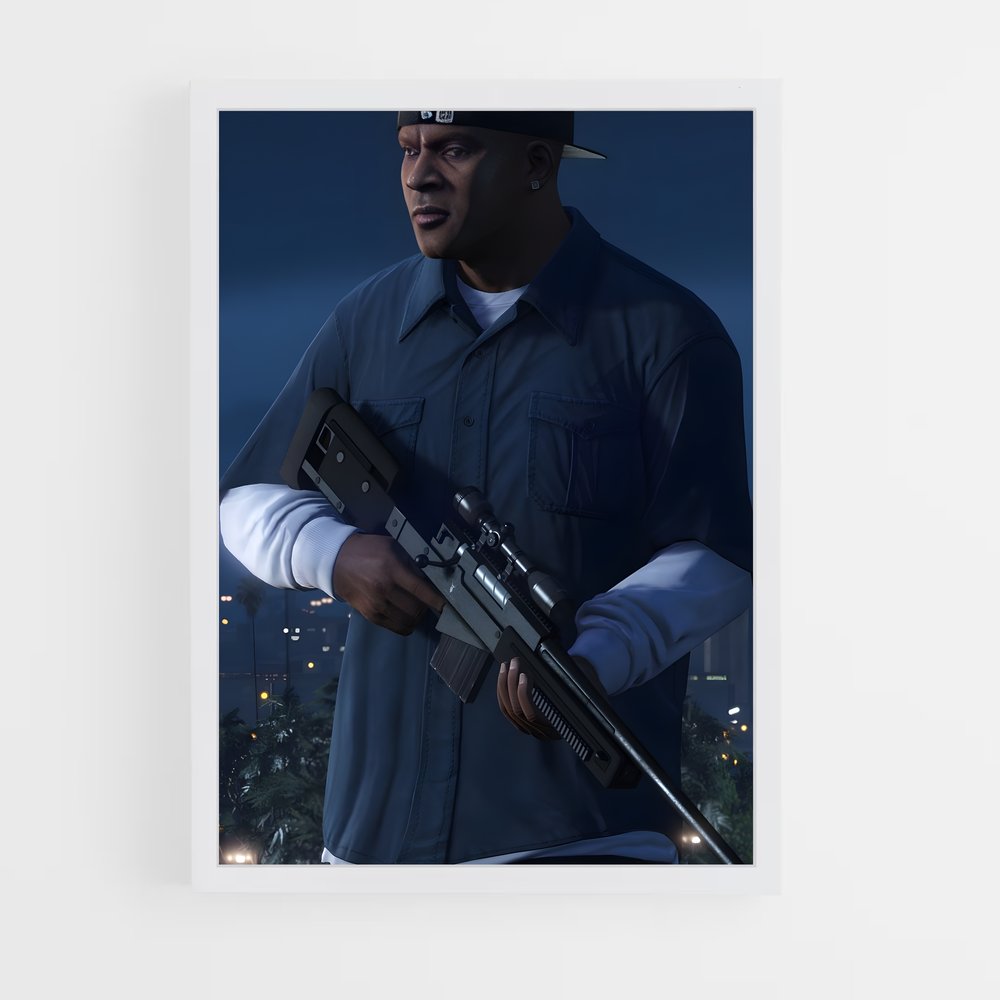 Poster Franklin le Vengeur – affiche GTA V (vue 3)